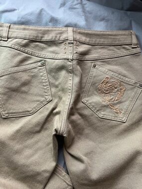 Alexander McQueen Khaki/Tan Cotton Trousers